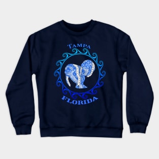 Tampa Florida Vacation Tribal Manatees Crewneck Sweatshirt